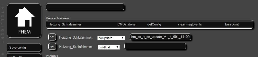 FHEM Homematic HM-CC-RT-DN Firmwareupdate