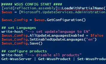 WSUS per Powershell konfigurieren oder zurücksetzen