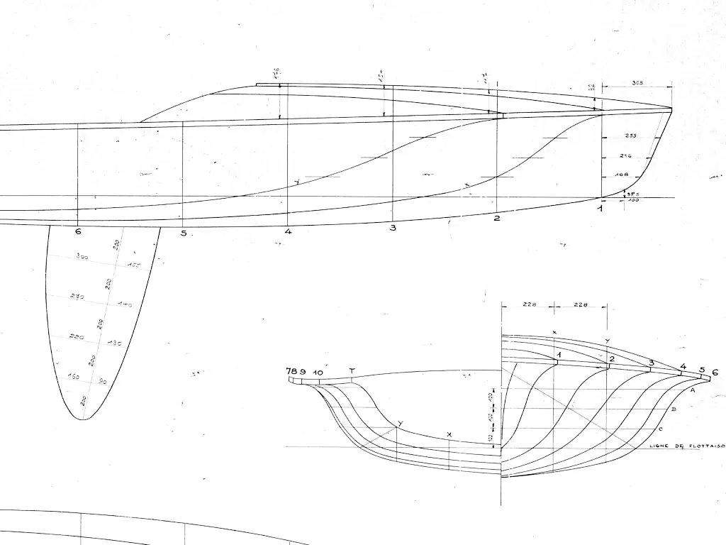 505er Segelboot Modell