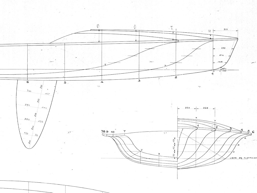 505er Segelboot Modell