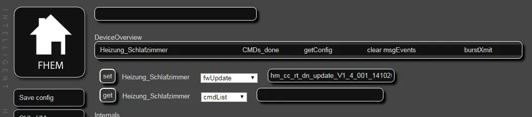 Firmware Homematic HM-CC-RT-DN über FHEM updaten