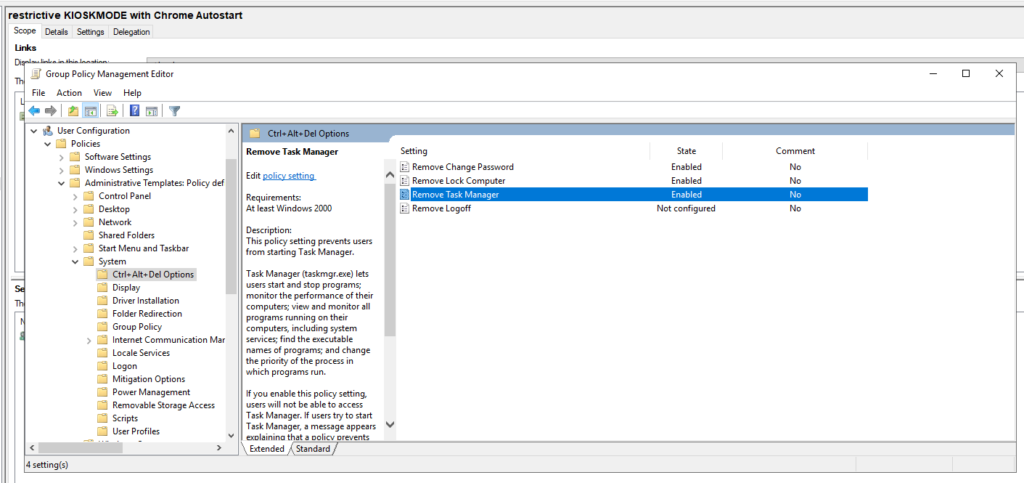 Gpo Kioskmode Restriktiv Chrome 4