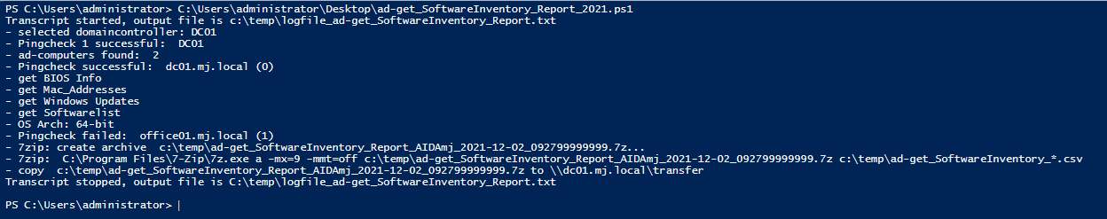 powershell inventarisierung 1111