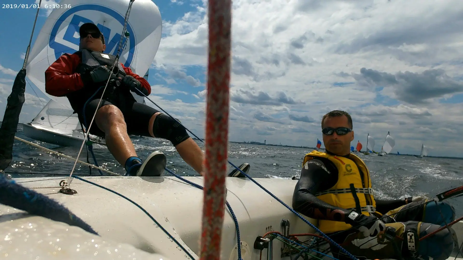 Halsen unter Spinnaker auf der 505er Jolle