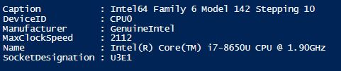 powershell win32 processor