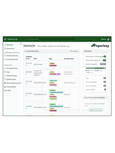 Tipps beim Digitalisieren der Aktenordner mit Paperless-NGX (Papierloses Büro)