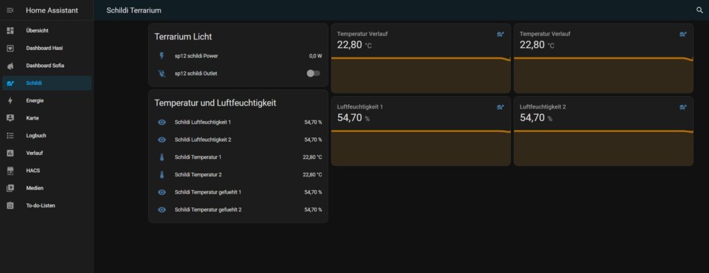 Terrairum mit ESP8266, zwei DHT22 und Home Assistant überwachen