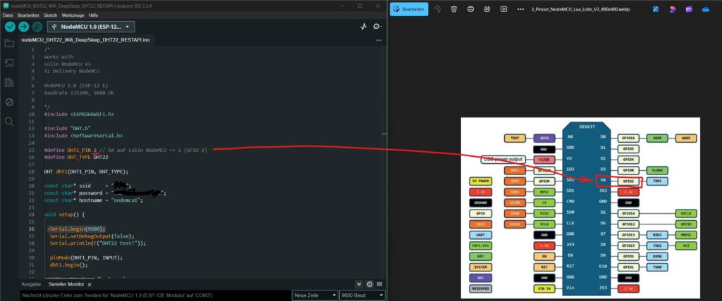 nodemcu esp8266 12e unterschiedlichen beschriftung
